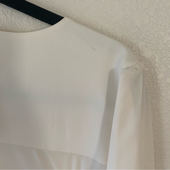 NWT Ann Taylor white balloon sleeve blouse - Picture 4 of 5